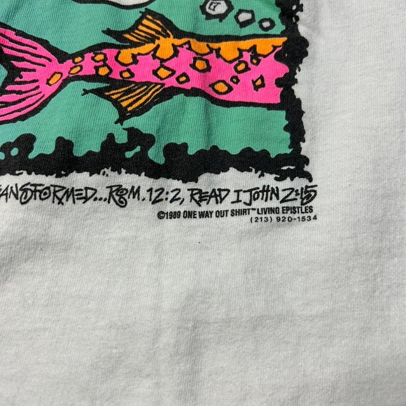 vintage 1989 go against the flow tee - Picture 3 of 6